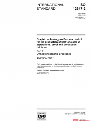 ISO 12647-2:2004/Amd 1:2007 PDF