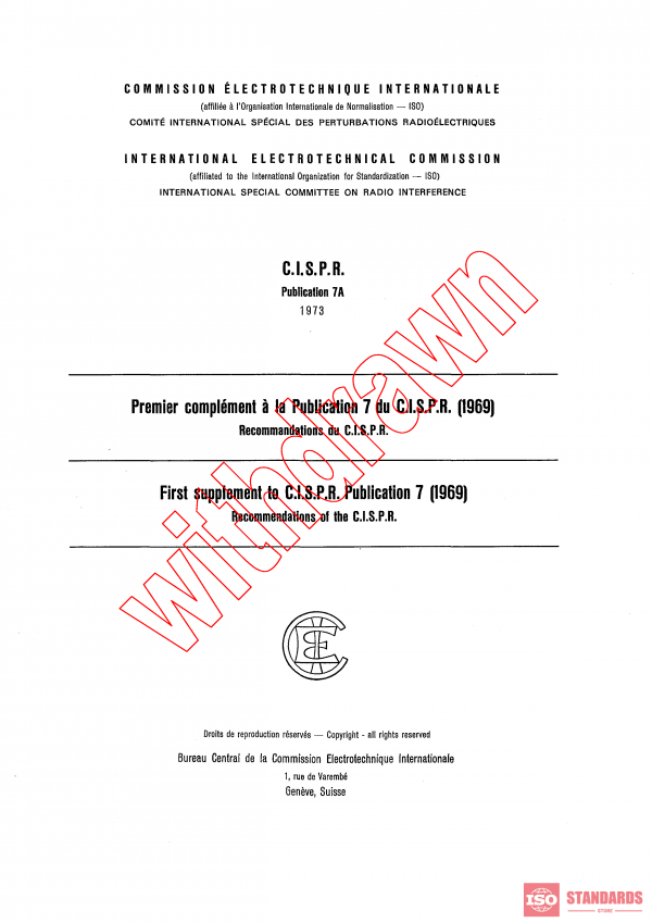 CISPR 7A:1973 PDF