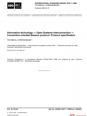 ISO/IEC 8327-1:1996/COR1:2002 PDF