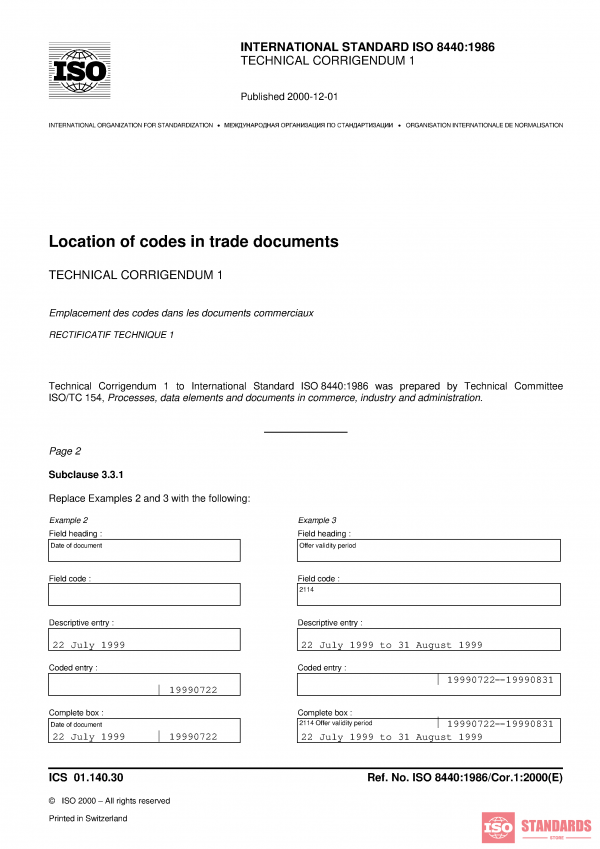 ISO 8440:1986/Cor 1:2000 PDF