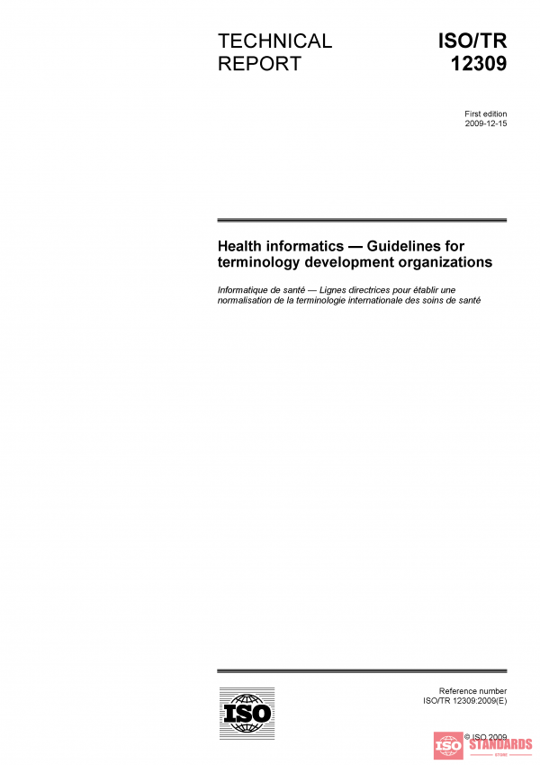 ISO/TR 12309:2009 PDF