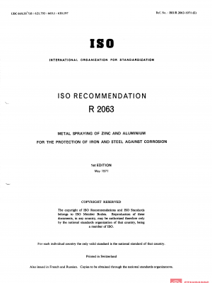ISO/R 2063:1971 PDF