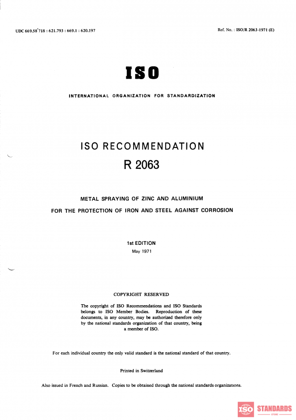 ISO/R 2063:1971 PDF