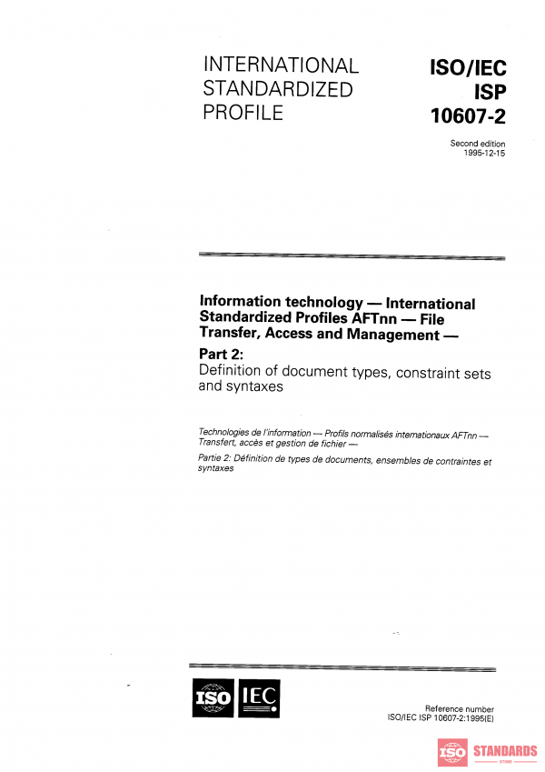 ISO/IEC ISP 10607-2:1995 PDF