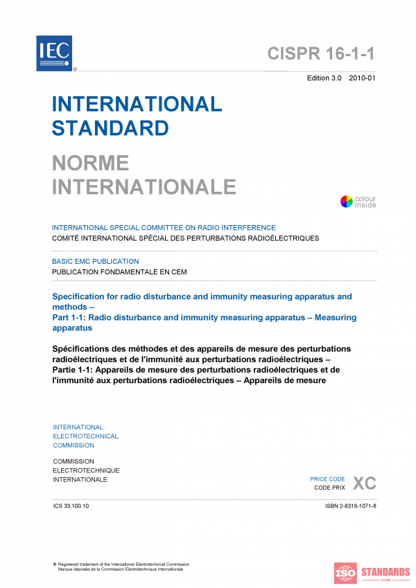 CISPR 16 1-1 ed 3.0:2010 PDF