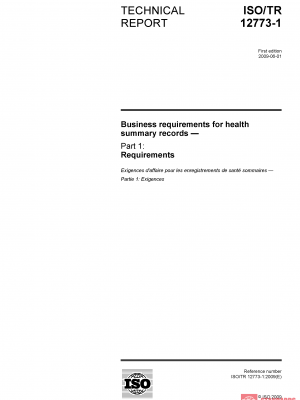 ISO/TR 12773-1:2009 PDF