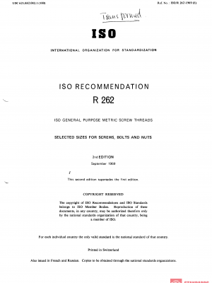 ISO/R 262:1969 PDF