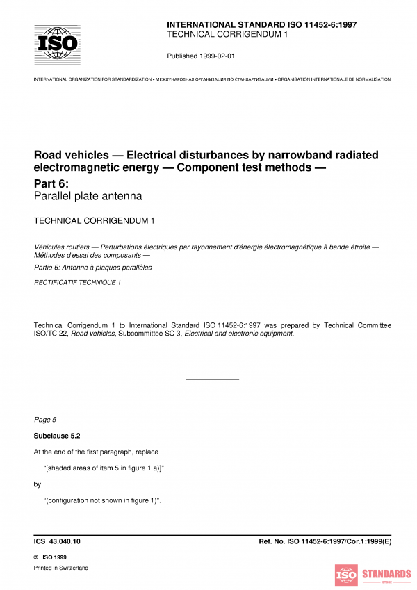 ISO 11452-6:1997/Cor 1:1999 PDF