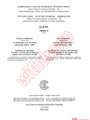 CISPR 1A:1966/AMD1:1975 PDF