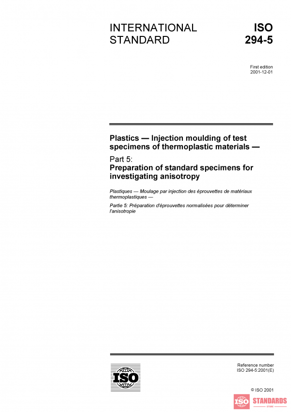 ISO 294-5:2001 PDF