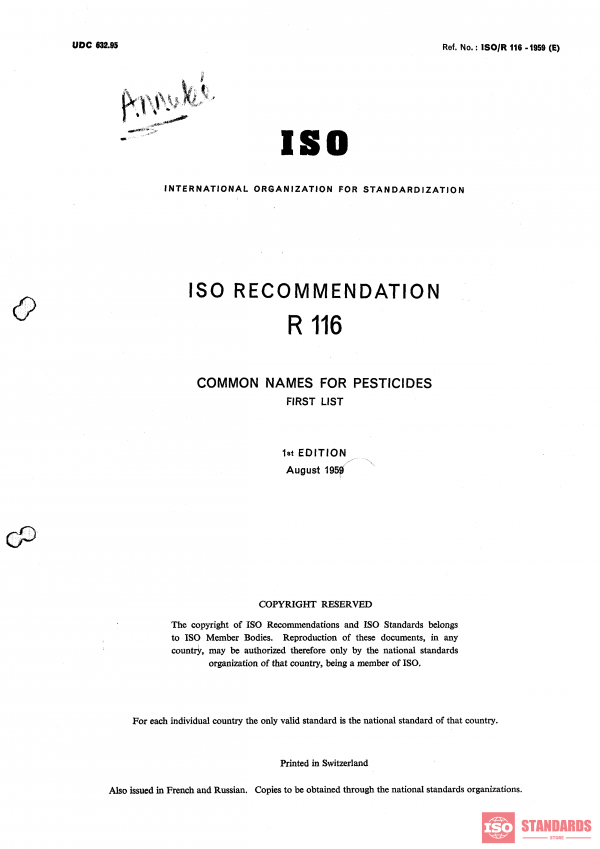 ISO/R 116:1959 PDF