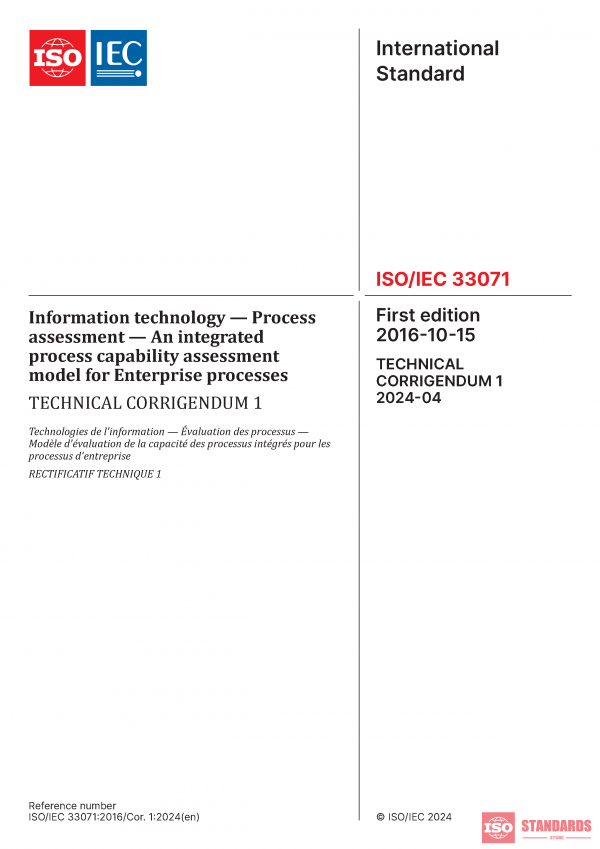 ISO/IEC 33071:2016/COR1:2024 PDF