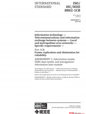 ISO/IEC/IEEE 8802-1CB:2019/Amd 1:2023 PDF