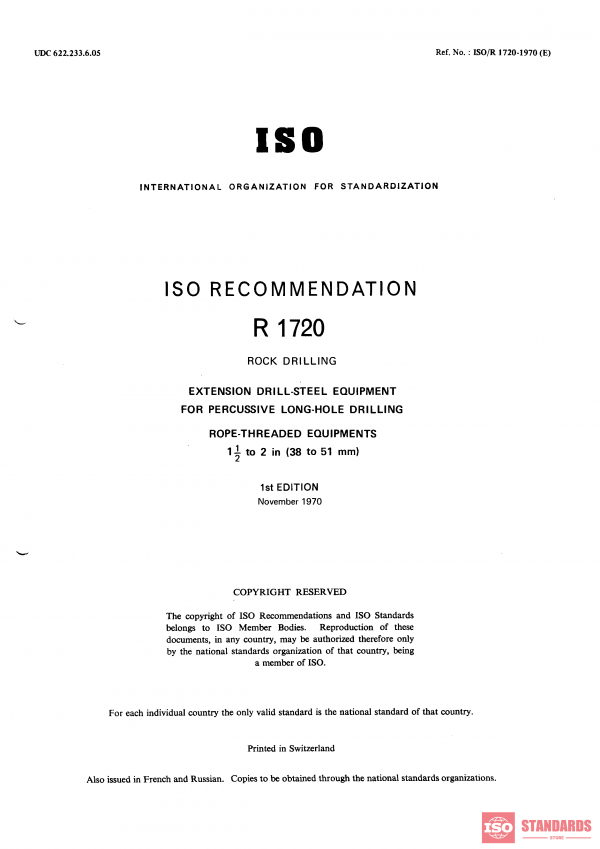 ISO/R 1720:1970 PDF