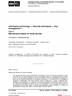 ISO/IEC 11770-4:2006/Cor 1:2009 PDF
