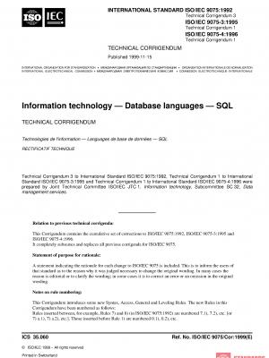 ISO/IEC 9075:1992/Cor 3:1999 PDF