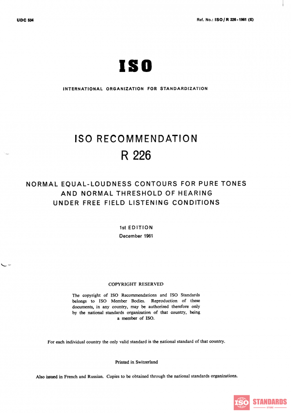 ISO/R 226:1961 PDF