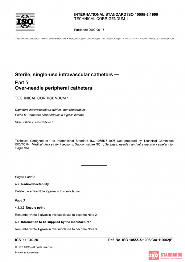 ISO 10555-5:1996/Cor 1:2002 PDF