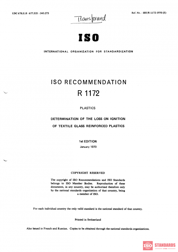 ISO/R 1172:1970 PDF