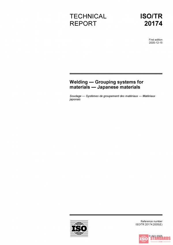 ISO/TR 20174:2005 PDF