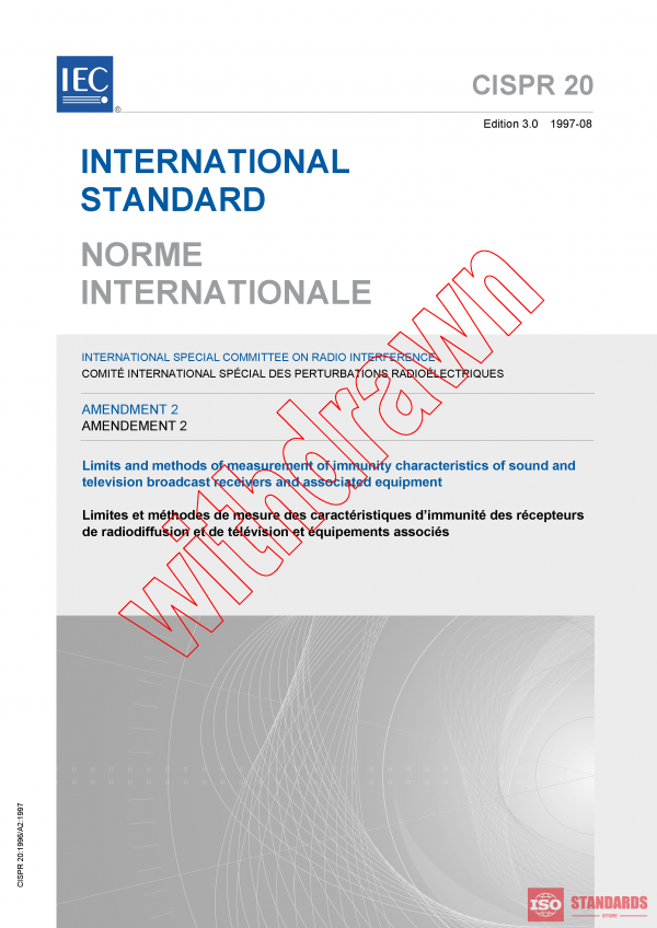 CISPR 20:1996/AMD2:1997 PDF