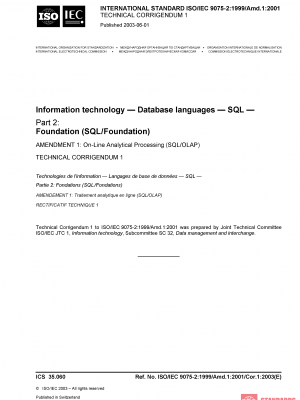 ISO/IEC 9075-2:1999/Amd 1:2001/Cor 1:2003 PDF