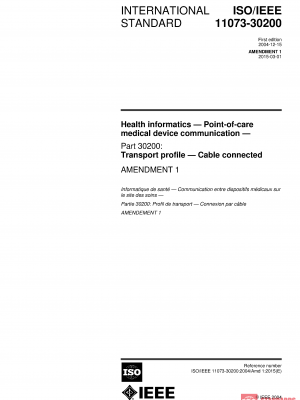 ISO/IEEE 11073-30200:2004/Amd 1:2015 PDF
