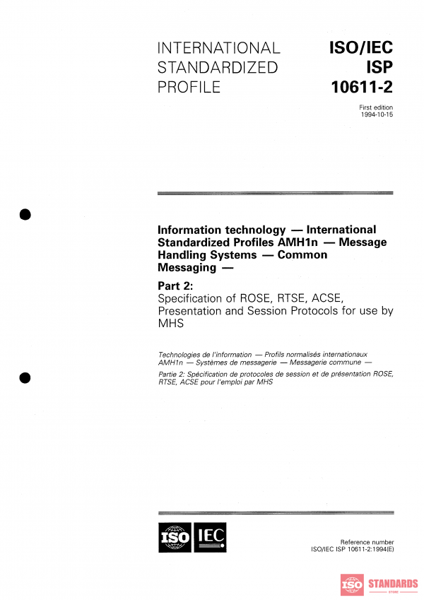 ISO/IEC ISP 10611-2:1994 PDF