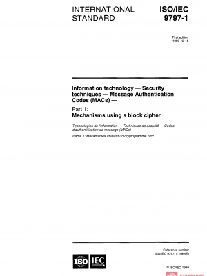 ISO/IEC 9797-1:1999 PDF