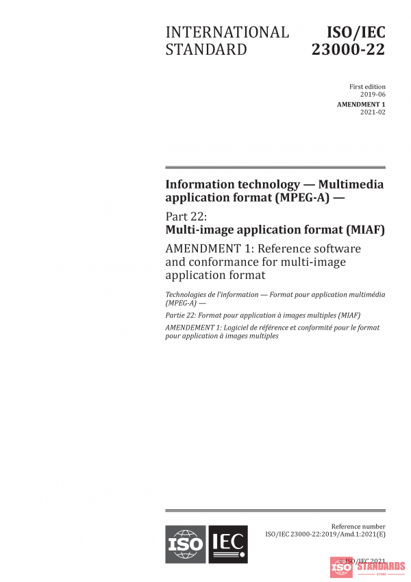 ISO/IEC 23000-22:2019/AMD1:2021 PDF