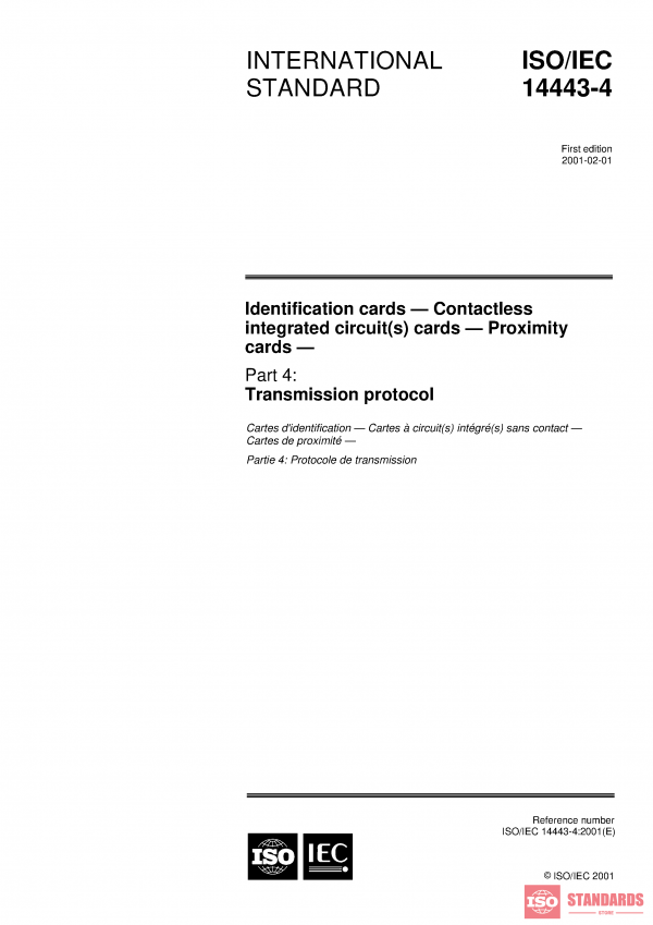 ISO/IEC 14443-4:2001 PDF