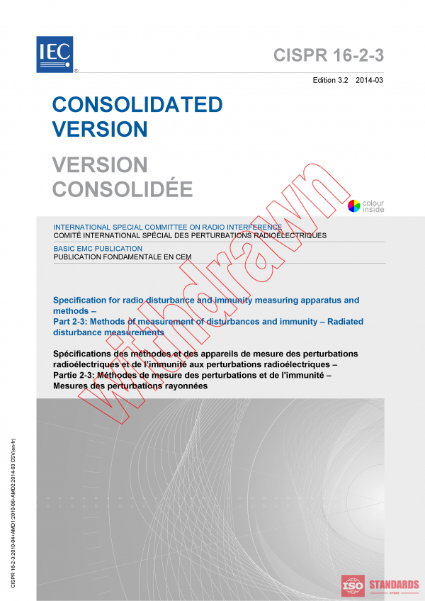 CISPR 16-2-3:2010+AMD1:2010+AMD2:2014 CSV PDF