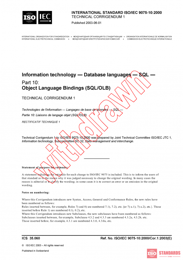 ISO/IEC 9075-10:2000/COR1:2003 PDF