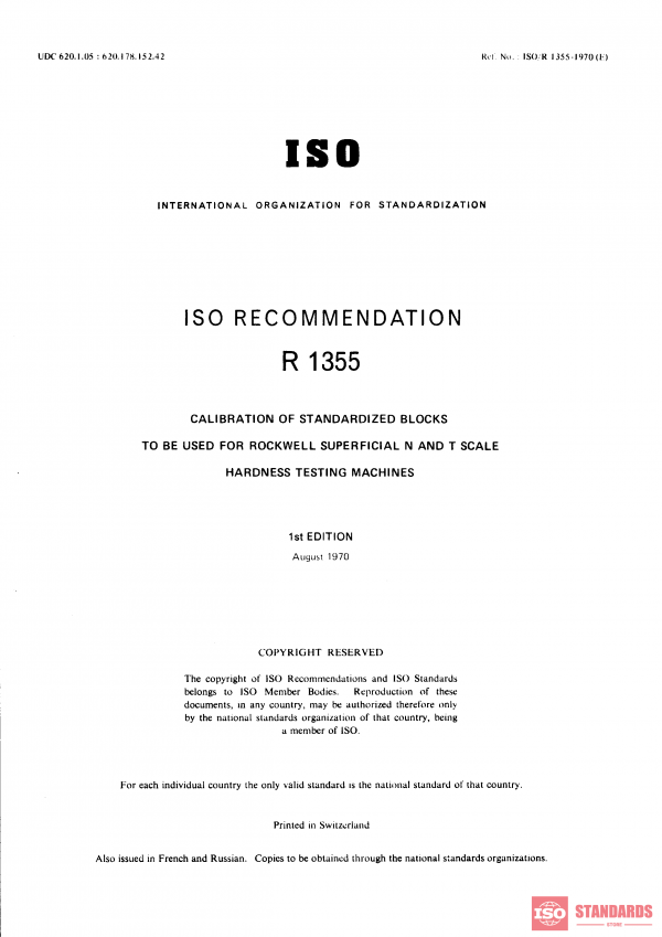 ISO/R 1355:1970 PDF