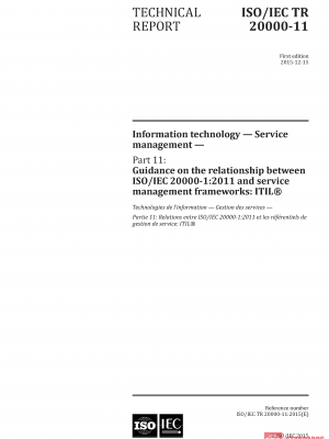 ISO/IEC TR 20000-11:2015 PDF