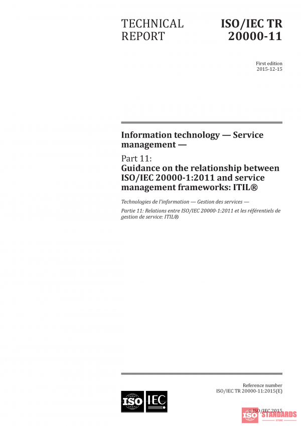 ISO/IEC TR 20000-11:2015 PDF