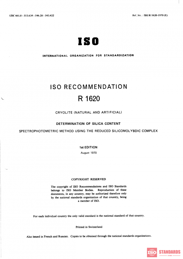 ISO/R 1620:1970 PDF