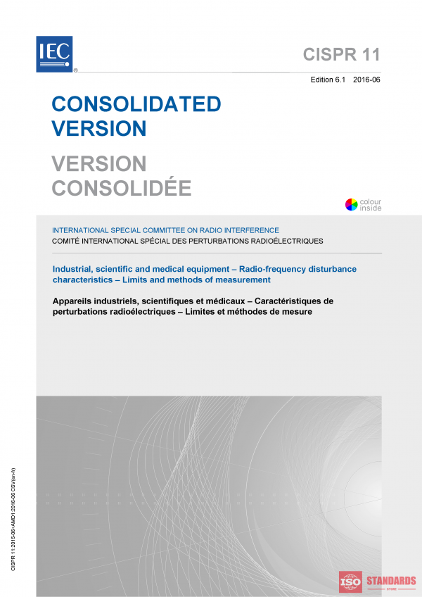 CISPR 11:2015+AMD1:2016 CSV PDF