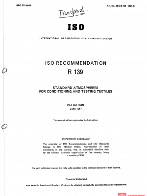 ISO/R 139:1967 PDF