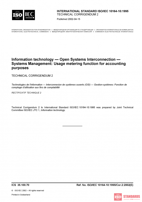 ISO/IEC 10164-10:1995/Cor 2:2002 PDF