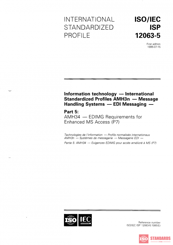 ISO/IEC ISP 12063-5:1995 PDF