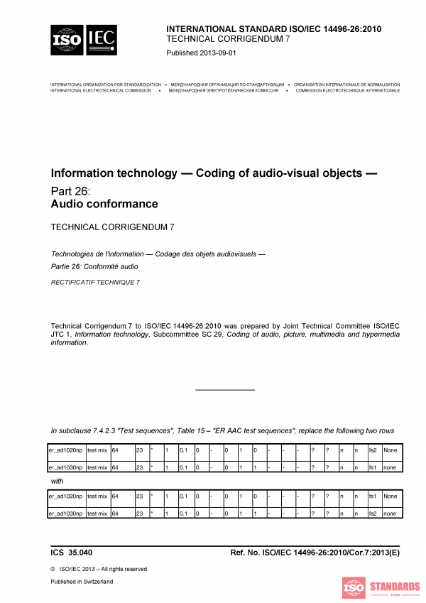 ISO/IEC 14496-26:2010/Cor 7:2013 PDF