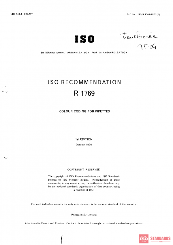 ISO/R 1769:1970 PDF