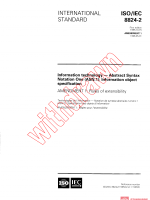 ISO/IEC 8824-2:1995/AMD1:1996 PDF