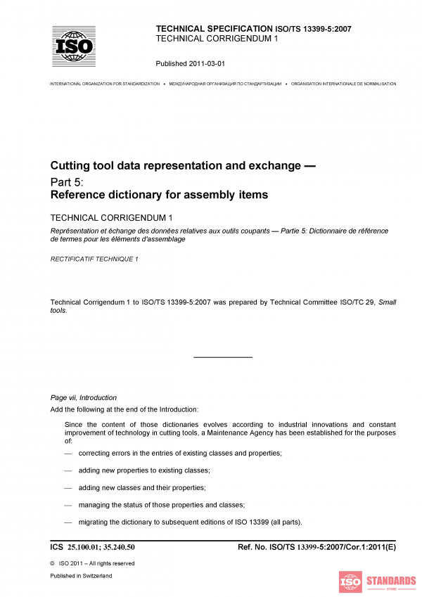ISO/TS 13399-5:2007/Cor 1:2011 PDF