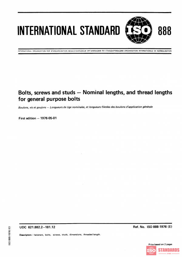 ISO 888:1976 PDF