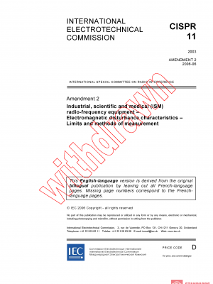 CISPR 11:2003/AMD2:2006 PDF