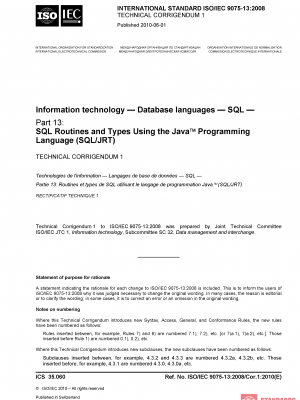 ISO/IEC 9075-13:2008/Cor 1:2010 PDF