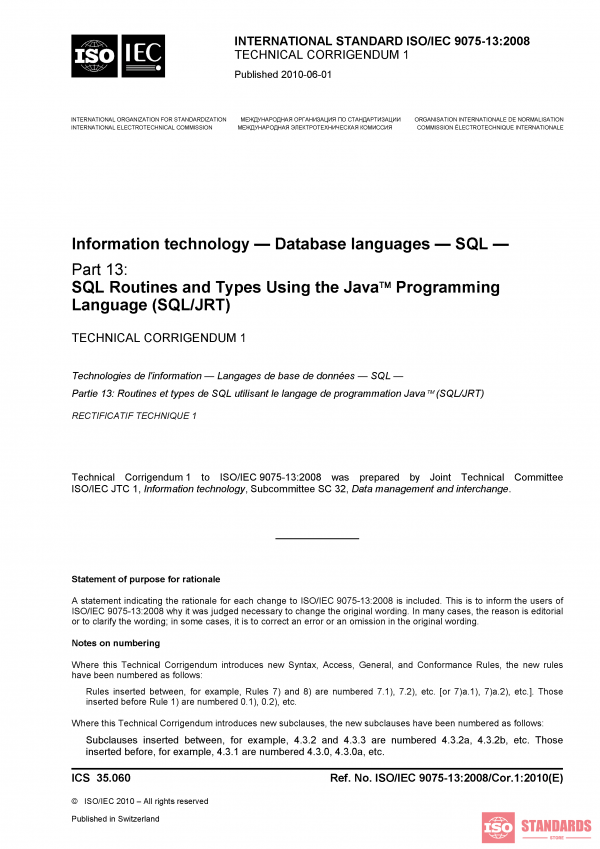 ISO/IEC 9075-13:2008/Cor 1:2010 PDF