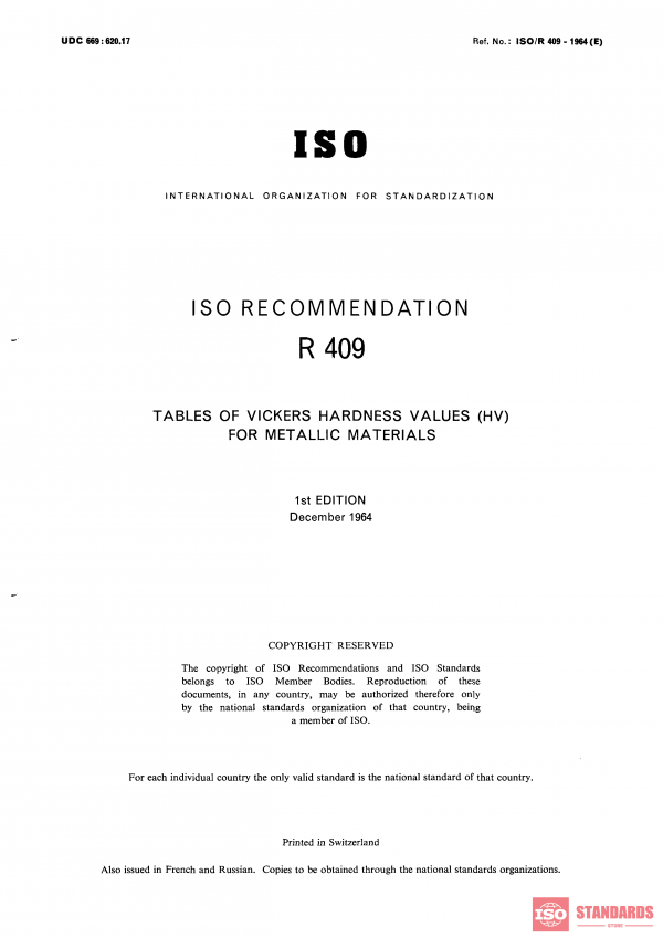 ISO/R 409:1964 PDF